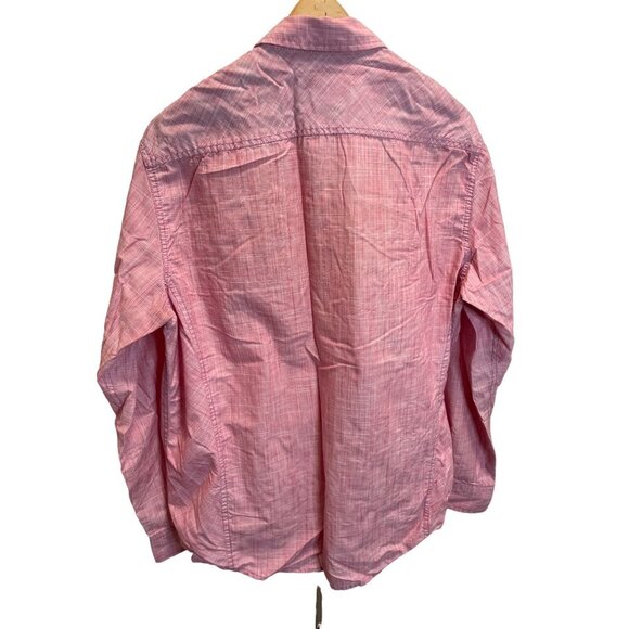 American Rag Red Shoulder Tabs Button Down Collared Western Shirt Sz XL - Picture 2 of 8